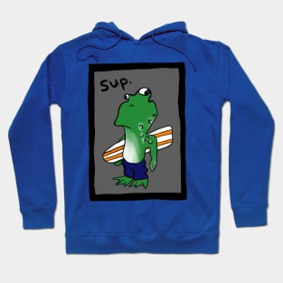 Surfer Dude Frog Hoodie